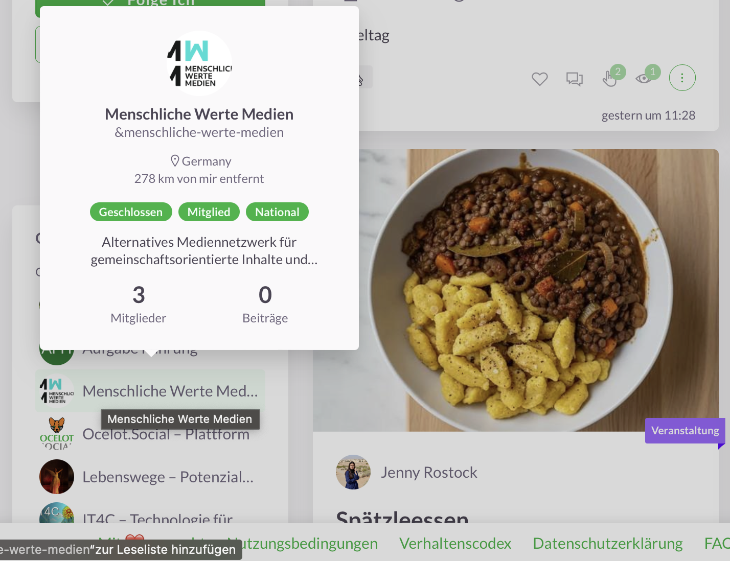 Gruppenprofilvorschau